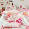 Juego de 4 Tapetes de Látex Clase A Verano Dormitorio Individual Doble Fresco Seda de Hielo Tapete Suave Juego de 3 Lavable 4