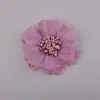 En stock flor de zapato estilo coreano superventas 9cm accesorios de sombrero de paja venta directa de fábrica tipo DIY personalizado hecho a mano flor accesorios para el cabello flor