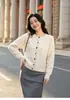 Suéter Cardigan Botão Colorido Básico House Outono para Mulheres, Top Macio Gola Redonda 96880