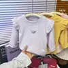 Nueva camiseta de manga larga para niños, capa base estilo coreano para niñas otoño/invierno, ropa cálida de primavera para niños, venta al por mayor, top de artículo individual