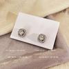 Brincos de Tarraxa com Design Sul-Coreano Cheios de Diamante Moda Feminina Personalidade Elegante Versátil Alta Qualidade Brincos Exquisitos Joias de Orelha Atacado