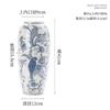 Jarrón de Porcelana Azul y Blanco para Decoración de Sala de Estar Nuevo Estilo Chino Arreglo Floral Cerámica Clásica Decoración Estilo Americano Porcelana Vintage Acebo
