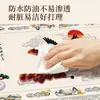 Mantel de Mesa de Noche Estilo Étnico, Mantel de Dibujos Animados Lindo, Mantel Impermeable y a Prueba de Aceite de Fácil Limpieza, Protector de Encimera para Refrigerador y Lavadora