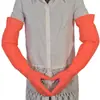Guantes de Plástico de Goma Impermeables con Patrón Imprimible para Lavar Platos, Limpieza del Hogar, para Mujer
