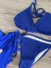 Nuevo Bikini Sexy de Tres Puntos Estilo Europeo y Americano de Amazon para Chica Hot, Correa Pequeña en el Pecho, Traje de Baño Dividido, Bikini para Mujer