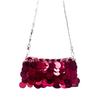 Bolsa Personalizada Nueva Bolsa Horizontal Colgante Círculo Película Brillante Plateada Moda Cena Escenario Alfombra Roja Bolso de Hombro Cruzado