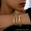 Nuevo Pulsera de Línea Geométrica Multicapa, Moderna, Sencilla, de Alta Gama, Ajustable, Estilo Abierto, Lujo Ligero Nórdico para Mujer
