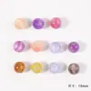Cuentas que Cambian de Color UV de 10 mm Cuentas que Cambian de Color de Resina con Purpurina Cuentas Sueltas de Sirena Cuentas Redondas Accesorios para Manualidades Cuentas