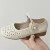 Nuevos Zapatos Mary Jane Casuales de Moda Tejidos Huecos Versátiles de Suela Única para Mujer, Primavera/Verano 2026, para Comercio Transfronterizo