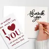 Set de sobre y tarjeta de felicitación simple de amor rojo para parejas, tarjeta de felicitación romántica con tema "TE AMO"