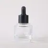 Nova Garrafa Conta-gotas de Vidro Espesso Redonda com Design Personalizado 30ml 50ml Fundo Espesso para Skincare Cuidados com o Cabelo Óleo Essencial Frasco de Sérum