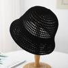 Chapéu de Sol Pequeno de Verão com Proteção UV Estilo Coreano Japonês, Chapéu de Pescador Feminino Fashion para Proteger o Rosto, Chapéu de Balde Vazado de Verão com Proteção UV