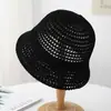 Chapéu de pescador estilo coreano feminino, chapéu pequeno de verão com protetor solar, estilo coreano, estilo japonês, chapéu de balde oco, moda verão