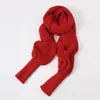 Estilo Coreano Otoño e Invierno Cálido Tejido Manga Exterior Chal Bufanda Cálida de Cuello Poncho de Lana para Mujer
