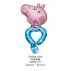 Peppa Pig Temática Serie Completa George Peppa Estilo Clip Muñeca Volador Película de Aluminio Globos Mayoreo