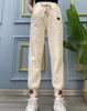 Pantalones Harem de Pierna de Algodón Puro para Mujer Talla Pequeña Transfronterizos Nuevos Holgados Adelgazantes Estudiantes Primavera y Otoño Finos de Cintura Alta Casuales