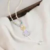 Colar de Maçã de Cerâmica Jingdezhen Colar Borboleta Dopamina Personalidade Fresca Feminina Moda Versátil Colar Venda por Atacado