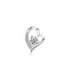 Collar de Plata S925 con Forma de Corazón para Mujer, Colgante de Zircón Simple y Versátil, Cadena para Clavícula de Lujo Accesible, Regalo para el Día de San Valentín