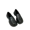 Zapatos de Cuero para Mujer Mocasines Negros 1 Par Código Negro [36]