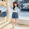 Shorts de Mezclilla para Niñas de Verano 2026 Nuevos Casuales Estilo Coreano para Niños Mayores, Patchwork Delgados Hot Pants de Moda