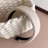 Faixa de Cabeça Larga de Lã Super Macia de Quatro Cores, Moda de Outono e Inverno de Alta Qualidade, Faixa de Cabeça Versátil, Grampo de Cabelo, Acessório de Cabelo para Mulheres ao Sair
