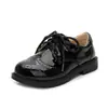 2025 Nuevo Verano Zapatos de Cuero para Niños Estilo Británico Negro Zapatos de Charol Antideslizantes de Rendimiento para Estudiantes Niños