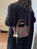 Bolso de Mano Retro para Otoño e Invierno Bolso Cesta para Mujer 2026 Nuevo de Moda Nicho Bolso Cubo Versátil Bolso de Hombro Cruzado