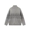 Yidao Vintage Otoño 2026 Nueva Colección: Suéter Cárdigan con Cremallera de Punto Fair Isle, Estilo Relajado, Retro Americano