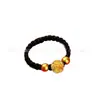 Anillo de Oro Puro 999 para Mujer, Estilo Nuevo, Anillo Trenzado de Cuerda Tejida Hecho a Mano, 24K, Venta al por Mayor para Regalos