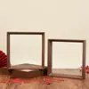 Marco de Fotos Acrílico Pintura Madera de Nogal Marco Decorativo Estéreo Simple Estilo Chino Marco Sándwich de Corte de Papel A Prueba de Polvo Estilo Retro
