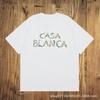 Casablanca Casablanca Manga Curta Ins Marca de Nicho Trendy Europeia e Americana Algodão Puro Casual High Street Camiseta Estampada