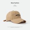 Estilo coreano na moda novo boné de beisebol de lona para homens e mulheres aba larga mostrando rosto pequeno soft top bordado boné para todos os jogos verão