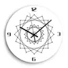 Reloj de pared acrílico digital simple con patrón visual silencioso, decoración de estilo industrial