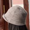 Novo chapéu de pescador de abas onduladas feminino outono e inverno pequeno chapéu de lã bacia chapéu retrô cacheado casual chapéu fino chapéu de sol quente