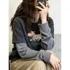 Camiseta de manga larga para mujer, moderna y elegante., (bikini falso) diseño con mangas raglán, hecho de de (de - un tipo de vellón cepillado), Interior grueso y cepillado, capa base superior, tendencia ins