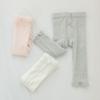 Leggings finos de malla de verano para niñas, medias blancas de algodón peinado para bebés, calcetines para niños