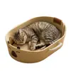 Cama para gatos de ratán, adecuada para todas las estaciones en verano, con tabla rascadora, cama extra grande para gatos Ragdoll, cesta tejida para gatos y perros