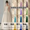 Tela de Vestido de Satén Mate para Boda Forma Rígida Madura Falda Grande Vestido Tutú Vestido de Boda Tela de Satén Engrosada
