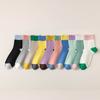 Calcetines Zhuji para mujer primavera y verano nuevos calcetines color dopamina marea calcetines de algodón transpirables desodorantes absorbentes de sudor de fibra de bambú al por mayor