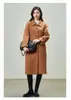 Nuevo Abrigo de Cachemira Doble Cara Otoño e Invierno 2026 con Cuello de Muñeca, de Longitud Media, Elegante y con Estilo, Chaqueta de Solapa a la Moda