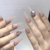 Acabado ovalado pila taladro arte de uñas joyería nuevo flash huevo de paloma taladro bola lujo ligero mano pila taladro uñas adornos de diamante