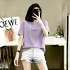 Camiseta Feminina Estilo Mãe de Comércio Exterior Transfronteiriço Moda Feminina Manga Curta Nova Tendência Jovem Slim Fit Top de Verão