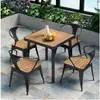 Juego de muebles de exterior para jardines de villas, patios al aire libre, balcones, patios traseros, cafeterías y salones de té de ocio