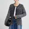 Amazon Comercio Exterior Europeo y Americano 2026 Nuevo Estilo Cardigan de Punto Trenzado con Botones Chaqueta Suéter para Mujer de Manga Larga