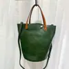 Bolso de Mano Hecho a Mano Estilo Retro Japonés y Coreano Nuevo Capa Superior Piel de Vaca Bolso Elegante para Mujer Bolso Cruzado de Hombro de Cuero Genuino
