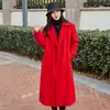 Abrigo de Lana Doble Cara para Mujer, Nuevo Estilo Casual Otoño e Invierno 2026, Cuello de Solapa, Adelgazante, Corte Holgado, Abrigo de Lana de Longitud Media