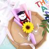 Graduación Dibujo Animado Oso Doctor Ramo de Rosas Girasoles Amante Madre Día del Maestro Regalo Creativo Acompañamiento Ceremonia