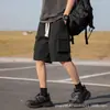 Shorts de Trabalho Estilo Funcional Japonês Masculino Verão Novo Casual Soltos Bolsos Grandes Esportivos Versátil Casual Calça de Cinco Pontos