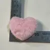 Otoño Invierno Rosa Felpa Corazón Plano Tela Unilateral Ropa Zapatos Calcetines Accesorios Tocados DIY Materiales Hechos a Mano Mano