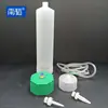 Máquina de seringa dispensadora transparente estilo americano, cartucho de cola pneumático, seringa de grande capacidade, máquina dispensadora de cola industrial, tubo de cola espessado.